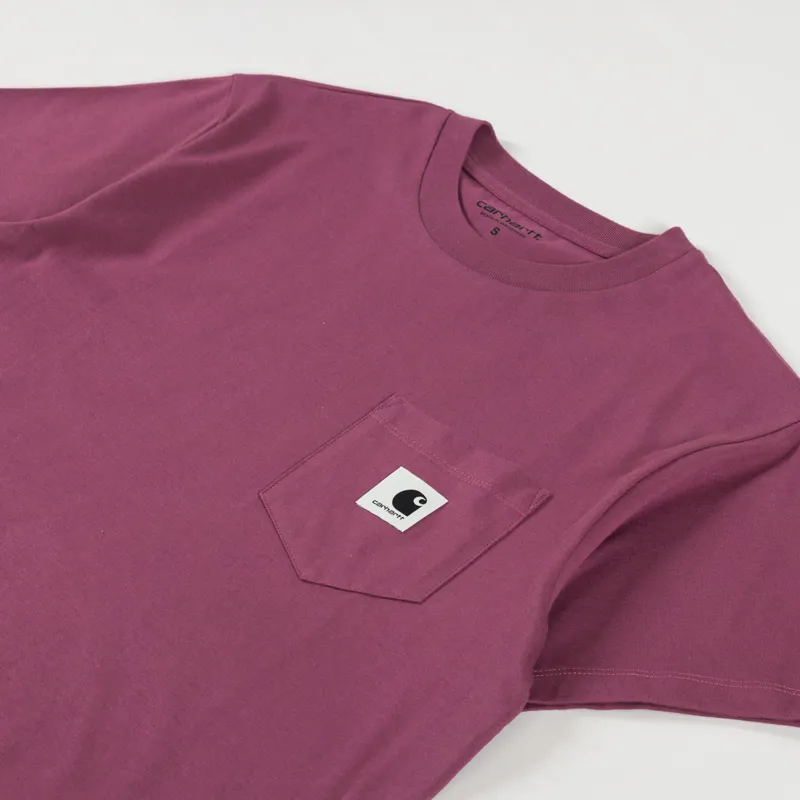 Carhartt WIP Womens Pocket T Shirt Dusty Fuchsia-5