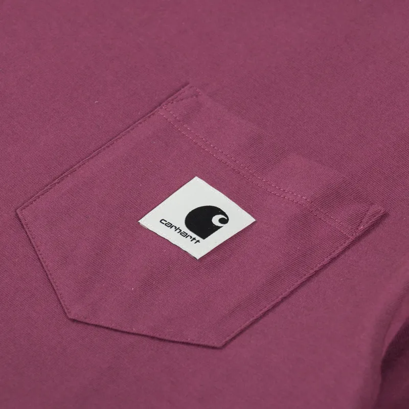 Carhartt WIP Womens Pocket T Shirt Dusty Fuchsia-6