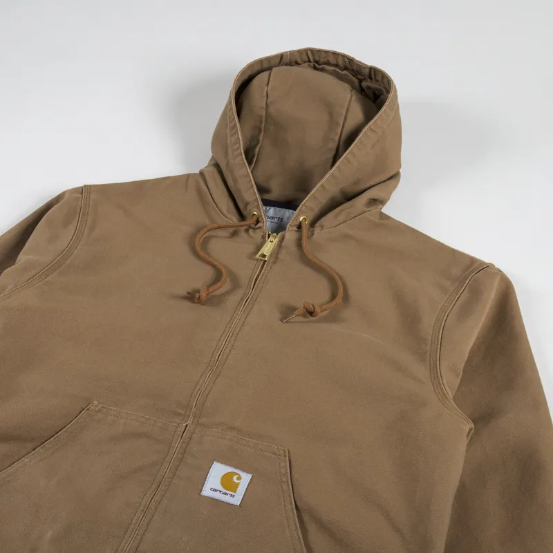 Carhartt WIP Active Jacket Hamilton Brown Rinsed-3