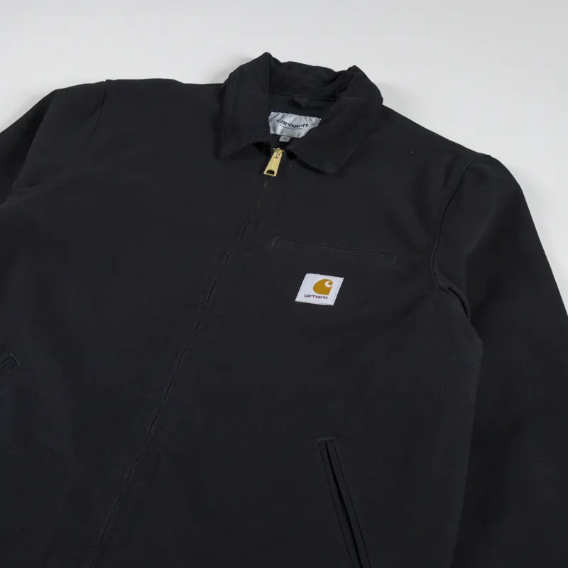 Carhartt WIP Detroit Jacket Black Rinsed-3