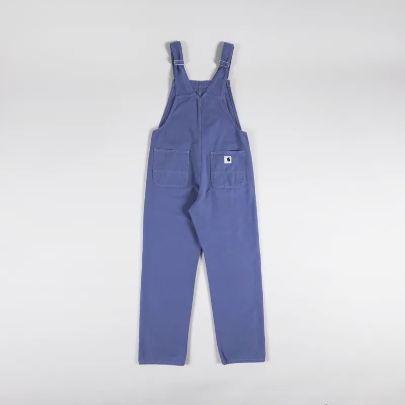 Carhartt WIP Womens Bib Overall Straight Bay Blue Aged Hubbard Canvas-1
