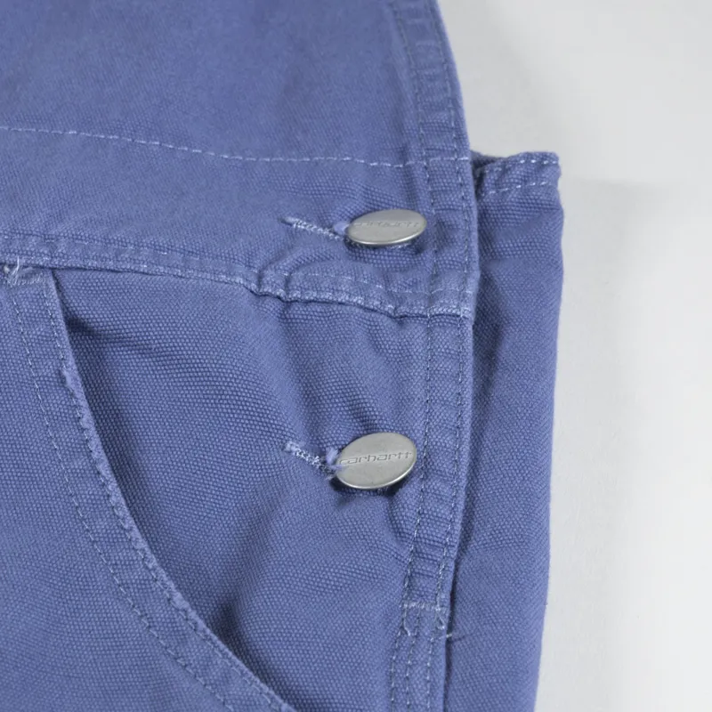Carhartt WIP Womens Bib Overall Straight Bay Blue Aged Hubbard Canvas-11