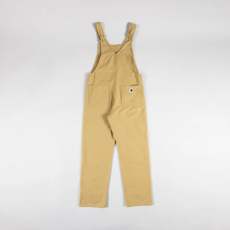 Carhartt WIP Womens Bib Overall Straight Bourbon Aged Hubbard Canvas-5