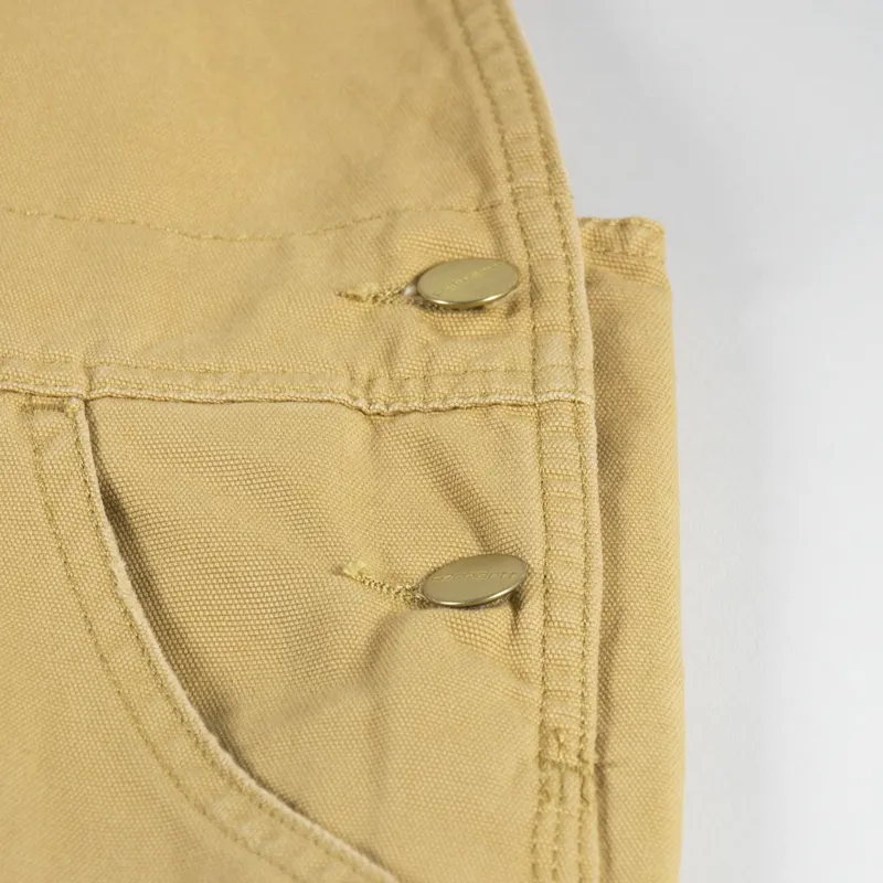 Carhartt WIP Womens Bib Overall Straight Bourbon Aged Hubbard Canvas-10