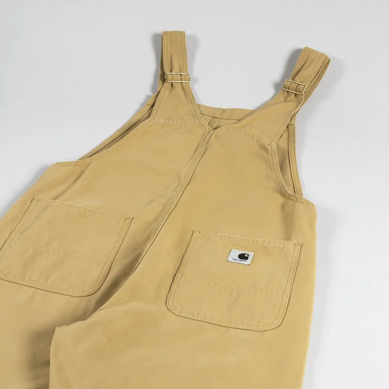 Carhartt WIP Womens Bib Overall Straight Bourbon Aged Hubbard Canvas-7