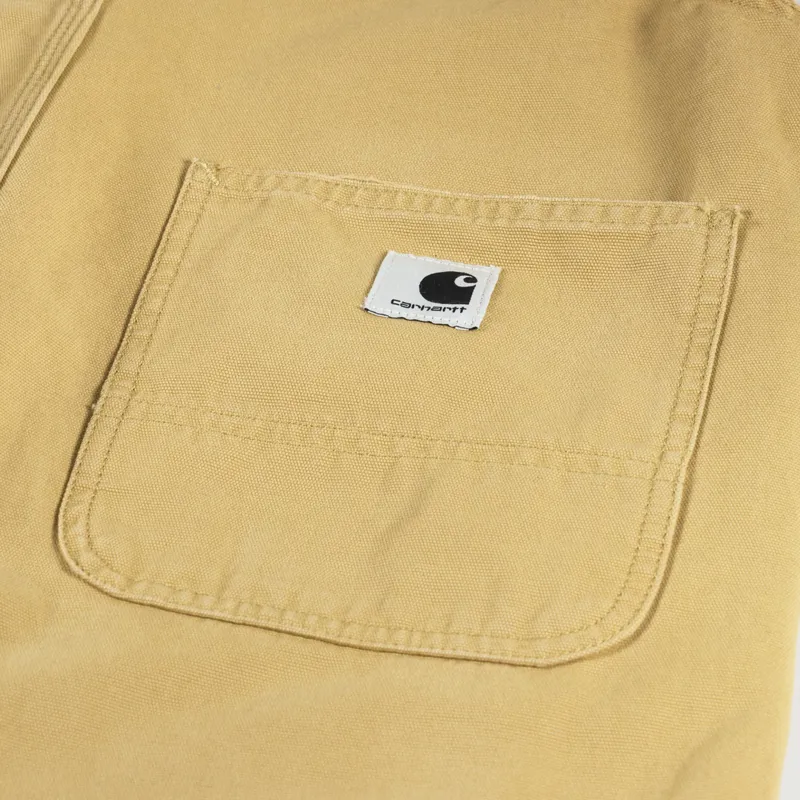 Carhartt WIP Womens Bib Overall Straight Bourbon Aged Hubbard Canvas-9
