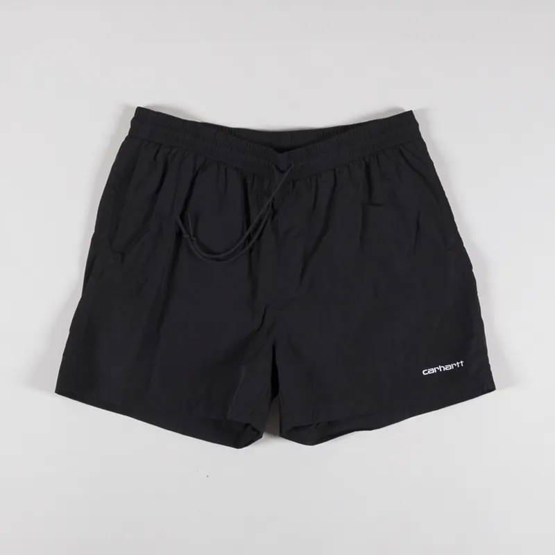 Carhartt WIP Tobes Swim Trunks Black White