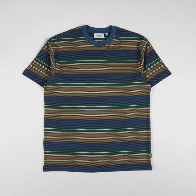 Carhartt WIP Coby T Shirt Colby Stripe Naval