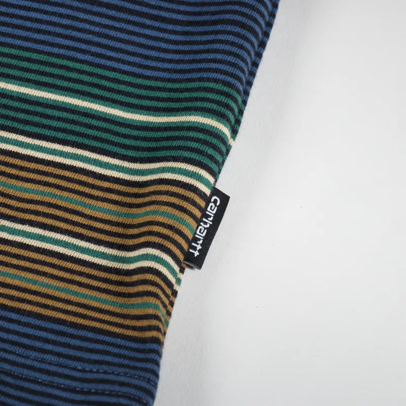 Carhartt WIP Coby T Shirt Colby Stripe Naval-3