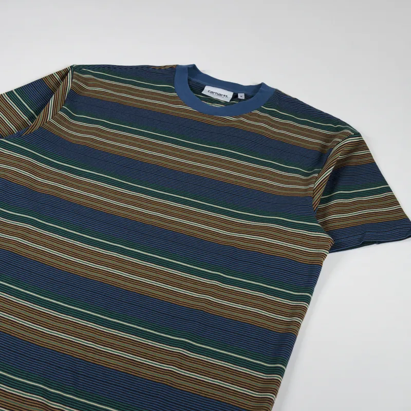 Carhartt WIP Coby T Shirt Colby Stripe Naval-1