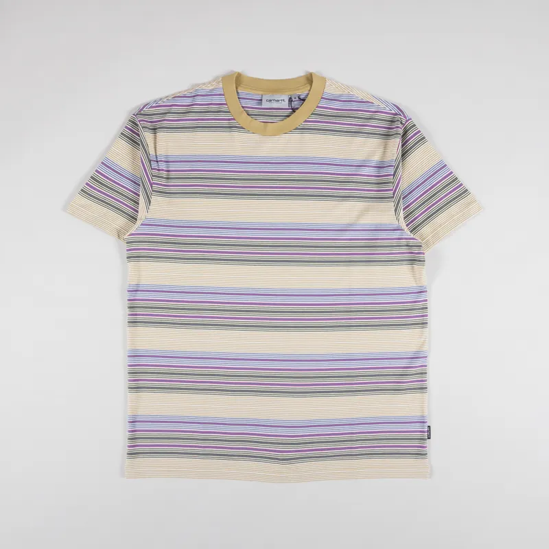 Carhartt WIP Coby T Shirt Colby Stripe Bourbon