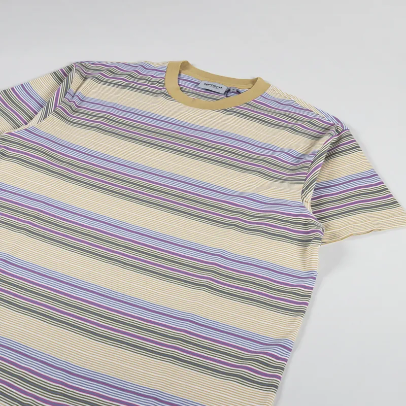 Carhartt WIP Coby T Shirt Colby Stripe Bourbon-1