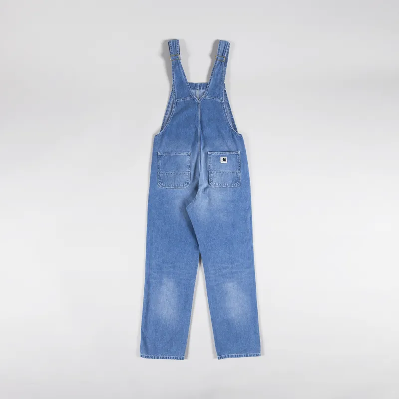 Carhartt WIP Womens Bib Overall Straight Blue Light True Washed-5