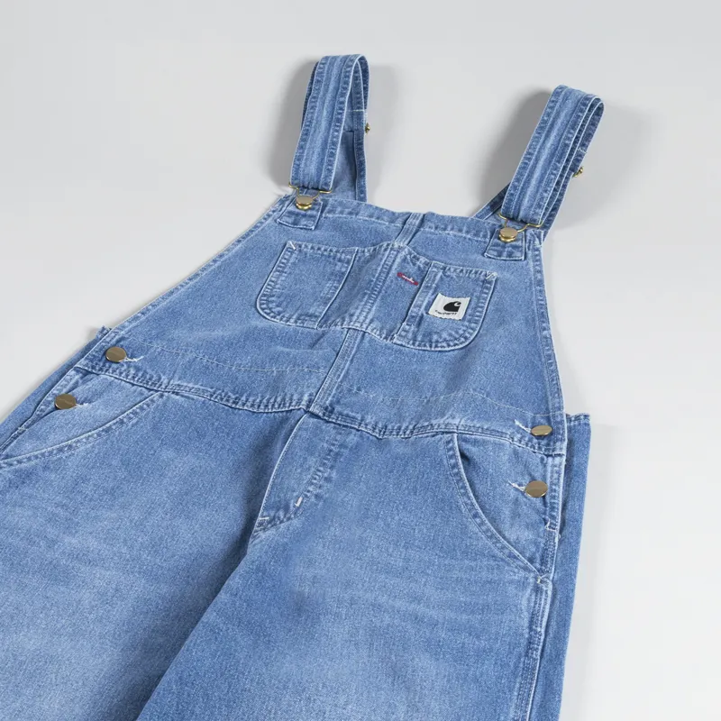 Carhartt WIP Womens Bib Overall Straight Blue Light True Washed-6