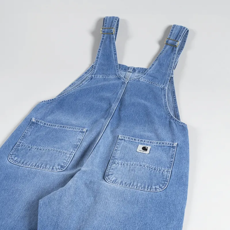 Carhartt WIP Womens Bib Overall Straight Blue Light True Washed-7