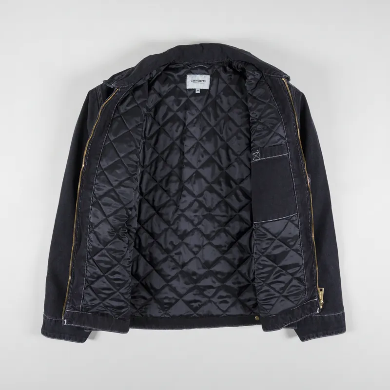 Carhartt WIP OG Detroit Jacket Black Stone Washed-1