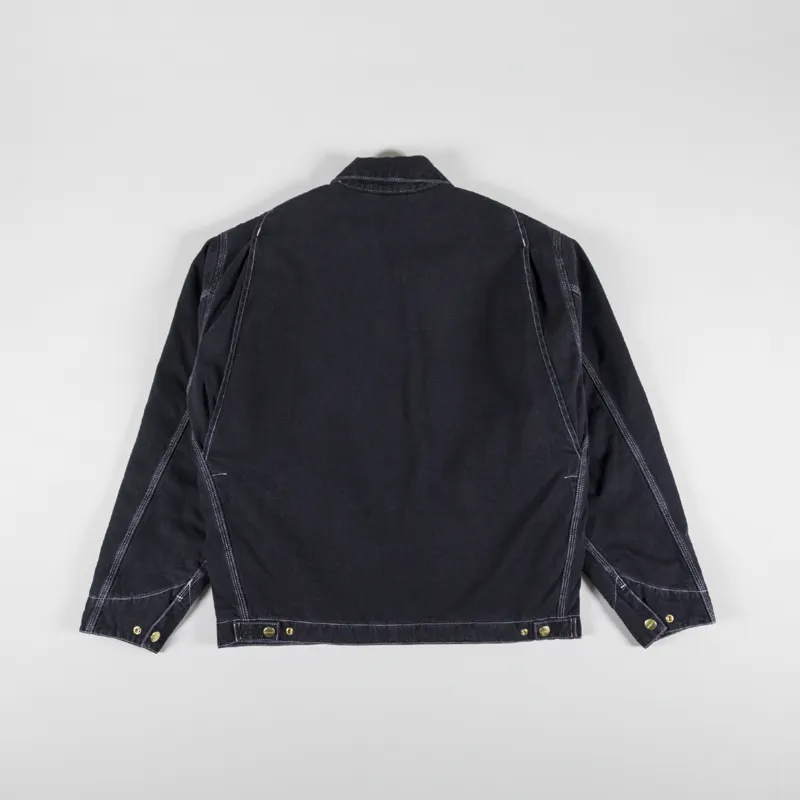 Carhartt WIP OG Detroit Jacket Black Stone Washed-2