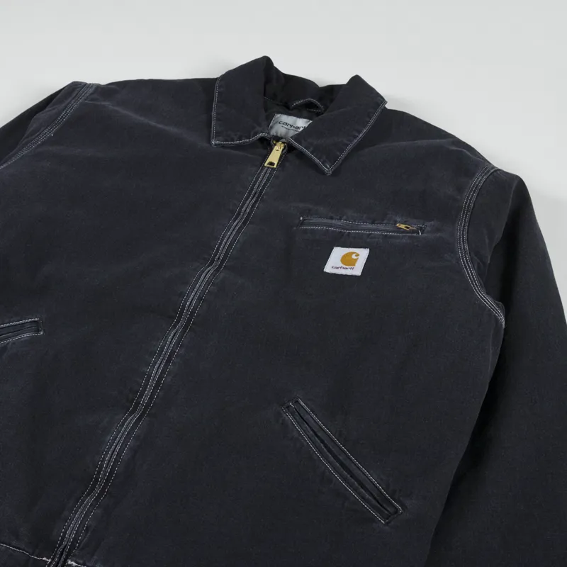 Carhartt WIP OG Detroit Jacket Black Stone Washed-3