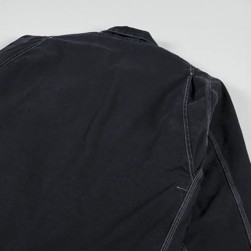 Carhartt WIP OG Detroit Jacket Black Stone Washed-5