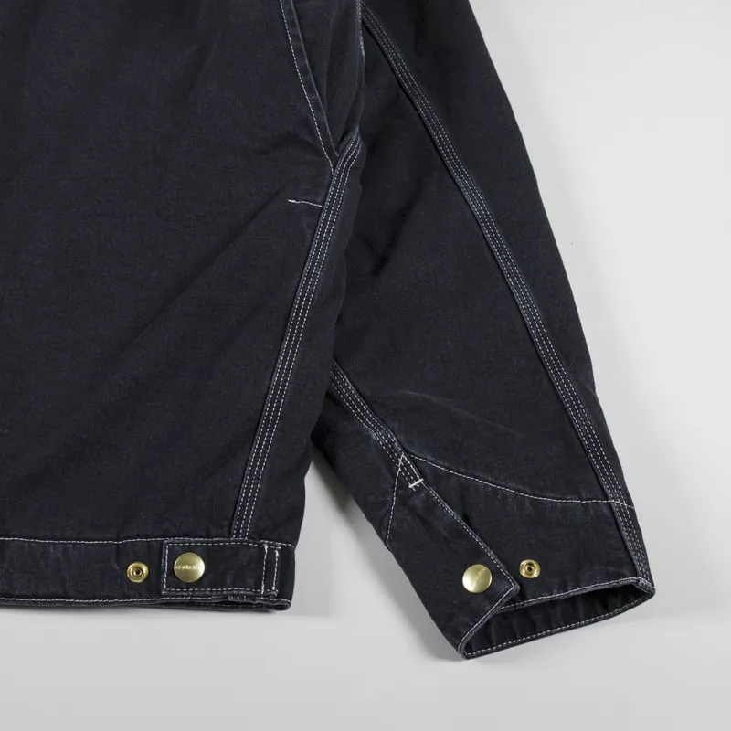 Carhartt WIP OG Detroit Jacket Black Stone Washed-7