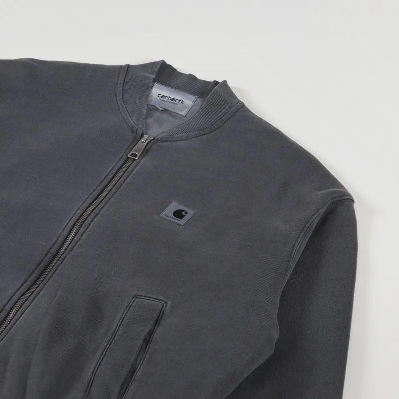 Carhartt WIP Womens Nelson Sweat Bomber Charcoal-6