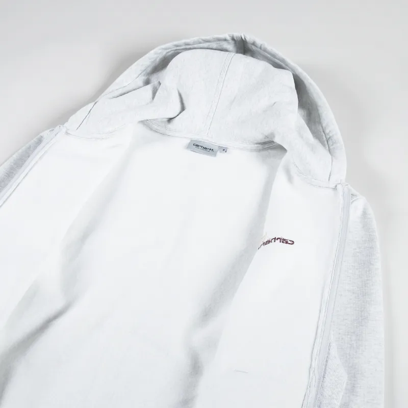 Carhartt WIP Hooded American Script Jacket Ash Heather-4