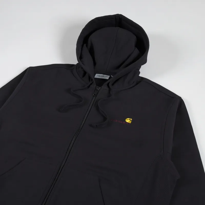 Carhartt WIP Hooded American Script Jacket Black-3
