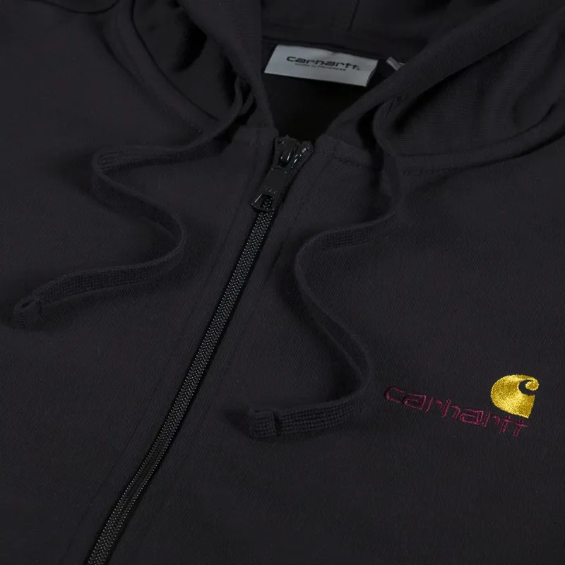 Carhartt WIP Hooded American Script Jacket Black-6