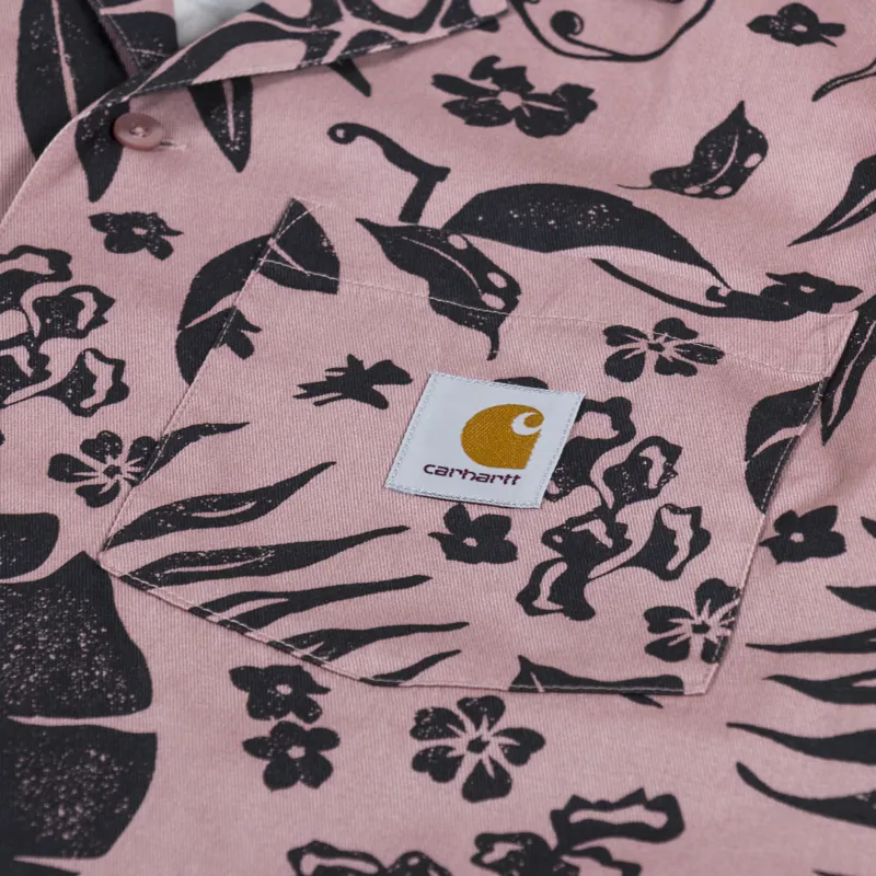 Carhartt WIP Woodblock Shirt Glassy Pink-3