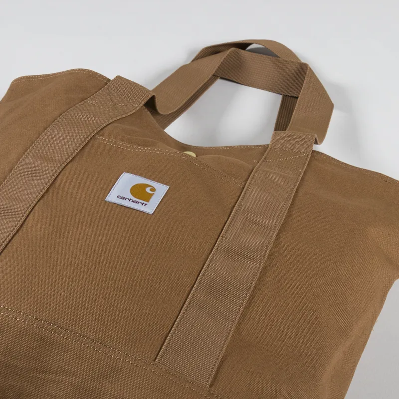 Carhartt WIP Womens Canvas Tote Hamilton Brown Rinsed-3