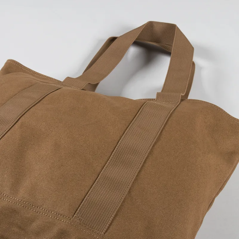 Carhartt WIP Womens Canvas Tote Hamilton Brown Rinsed-4