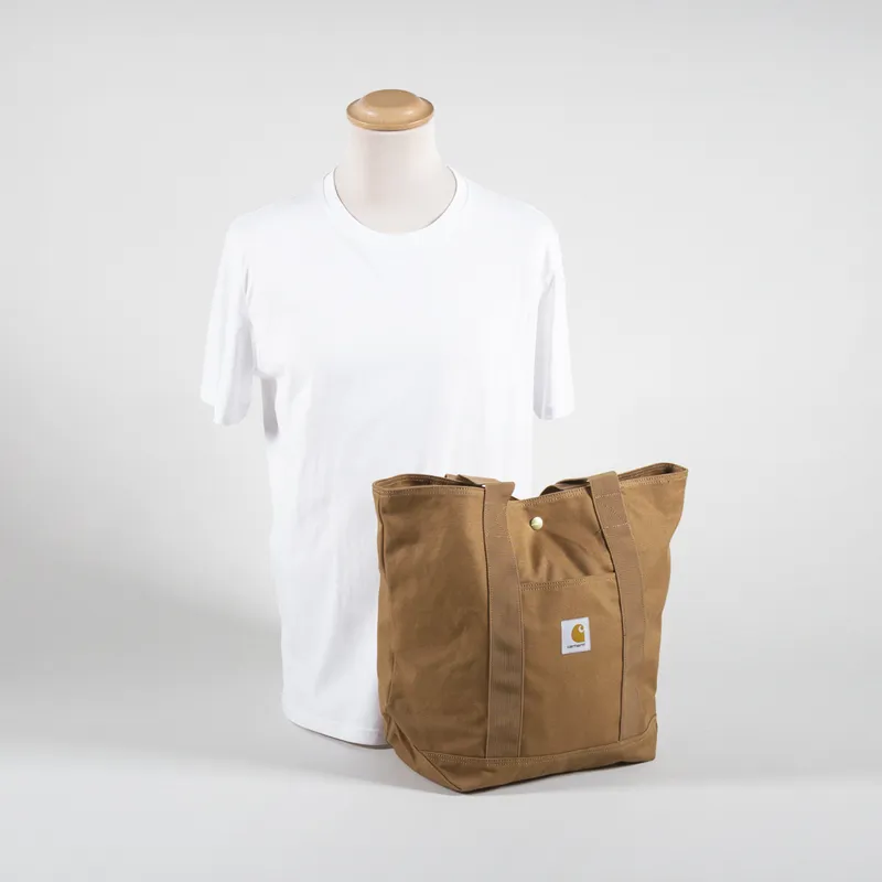 Carhartt WIP Womens Canvas Tote Hamilton Brown Rinsed-2