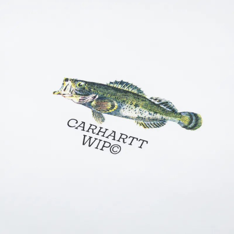 Carhartt WIP Fish T Shirt White-5
