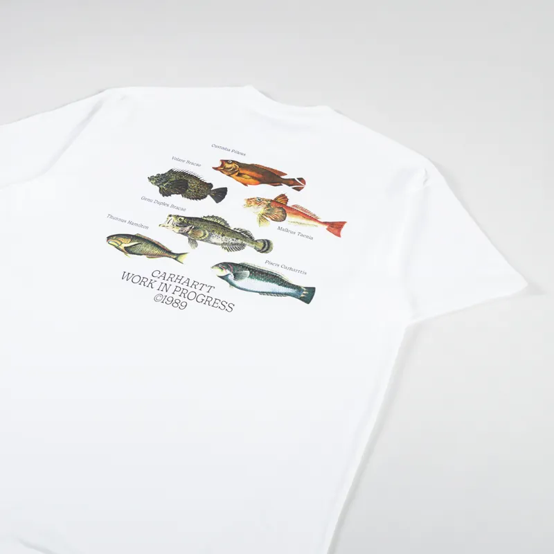 Carhartt WIP Fish T Shirt White-2