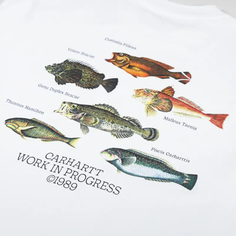 Carhartt WIP Fish T Shirt White-4