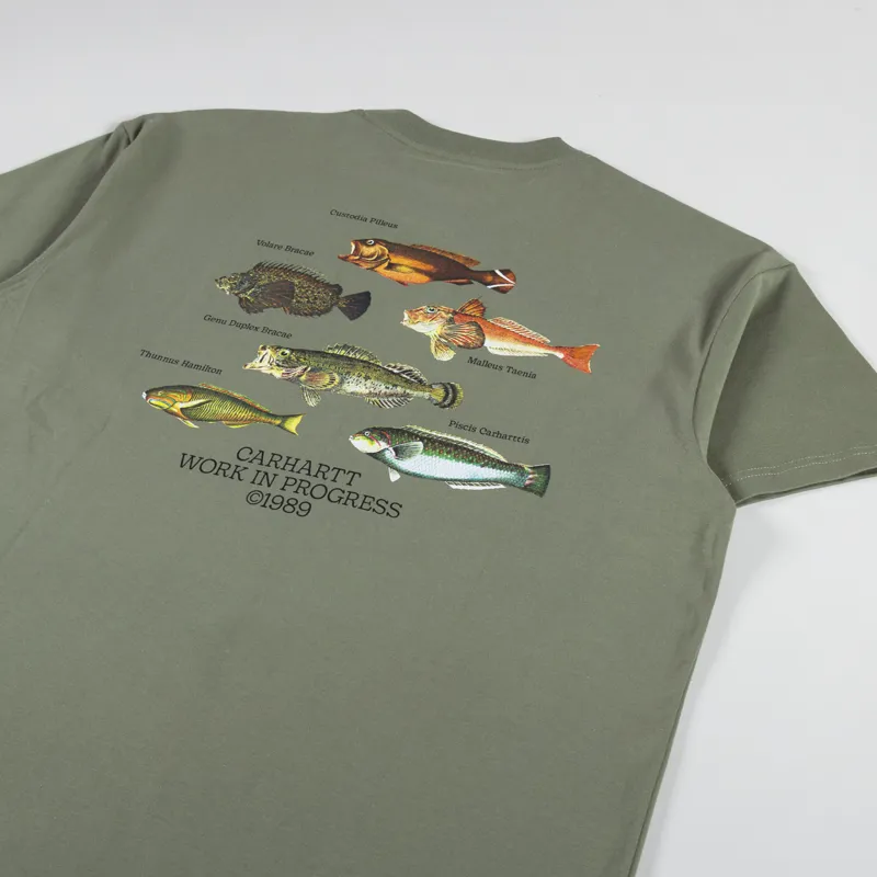 Carhartt WIP Fish T Shirt Dollar Green-2