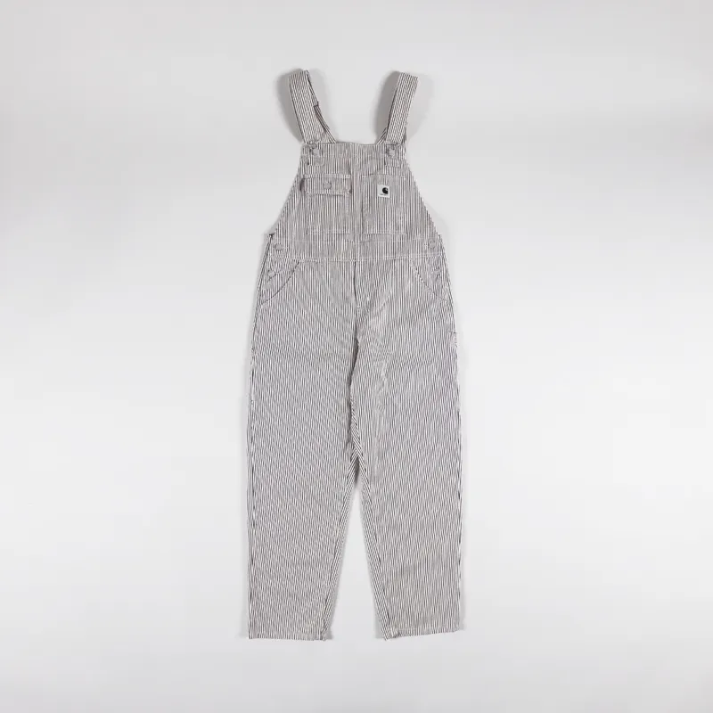 Carhartt WIP Womens Haywood Bib Overall Stripe Wax Black