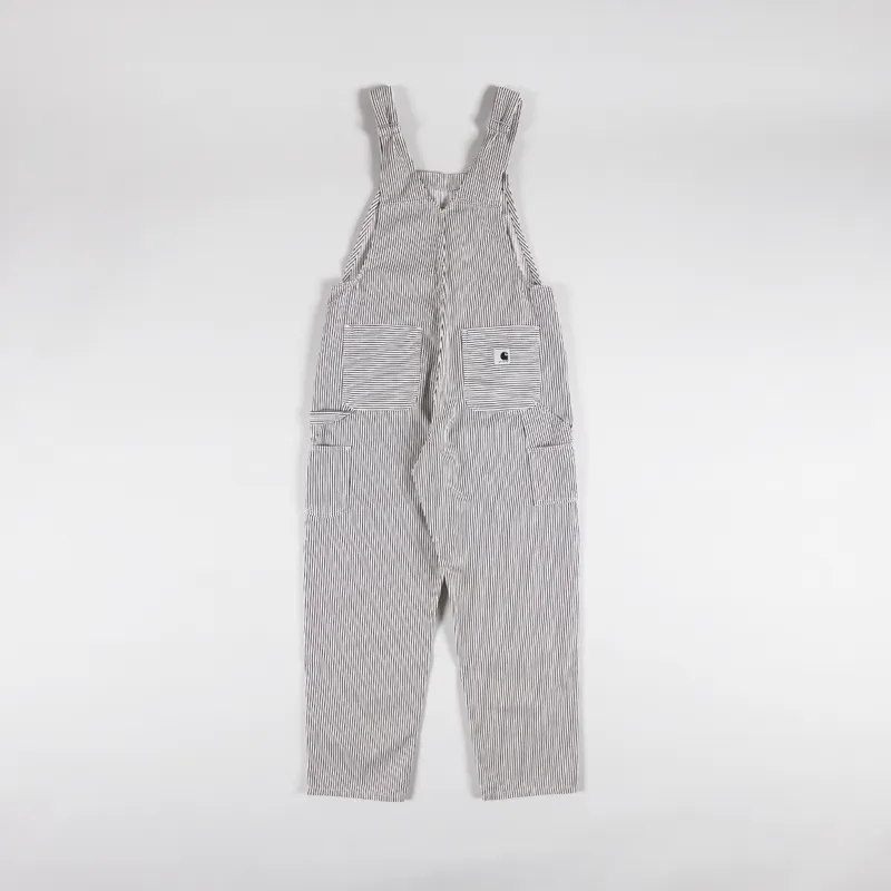 Carhartt WIP Womens Haywood Bib Overall Stripe Wax Black-1