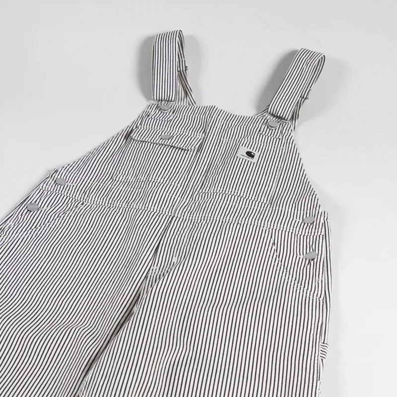 Carhartt WIP Womens Haywood Bib Overall Stripe Wax Black-2