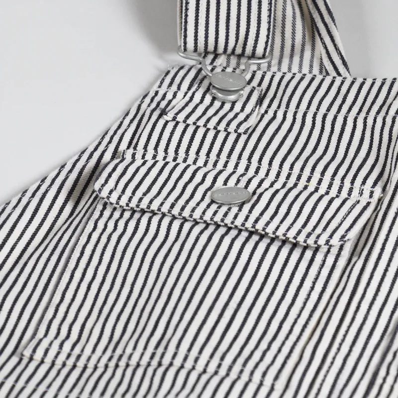 Carhartt WIP Womens Haywood Bib Overall Stripe Wax Black-6