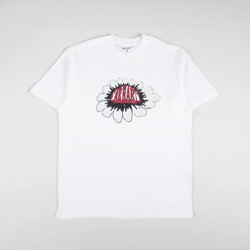 Carhartt WIP Pixel Flower T Shirt White