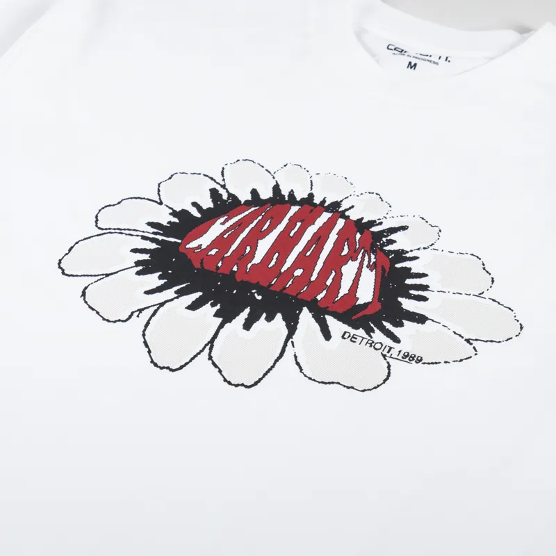 Carhartt WIP Pixel Flower T Shirt White-2