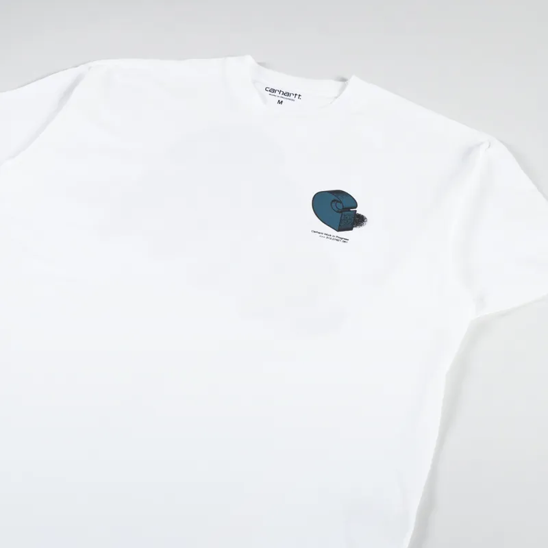 Carhartt WIP Mens Short Sleeve Diagram C T Shirt Tee White