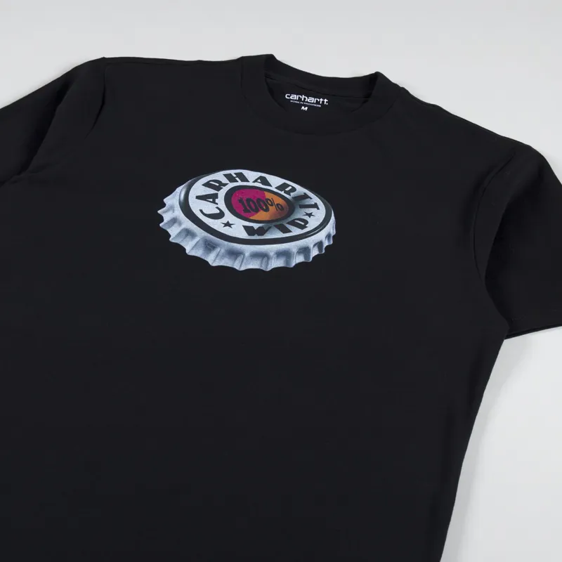 Carhartt WIP Bottle Cap T Shirt Black-1