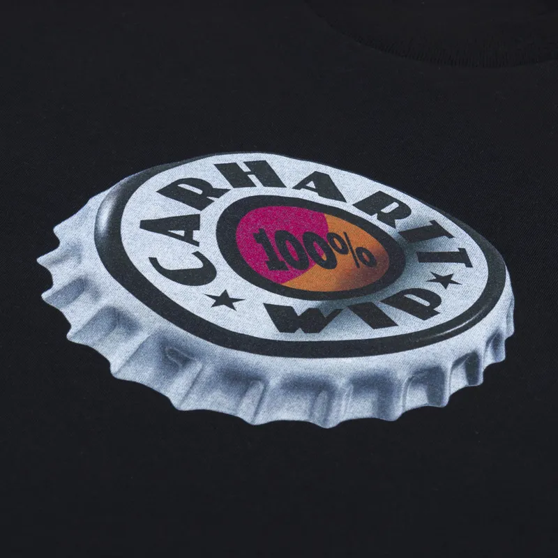 Carhartt WIP Bottle Cap T Shirt Black-2
