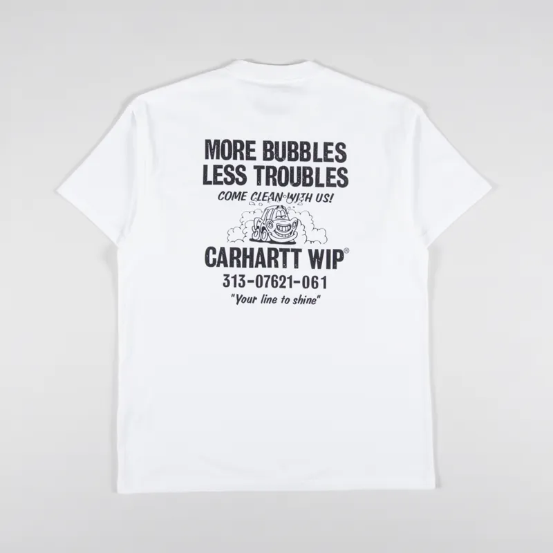 Carhartt WIP Less Troubles T Shirt White Black