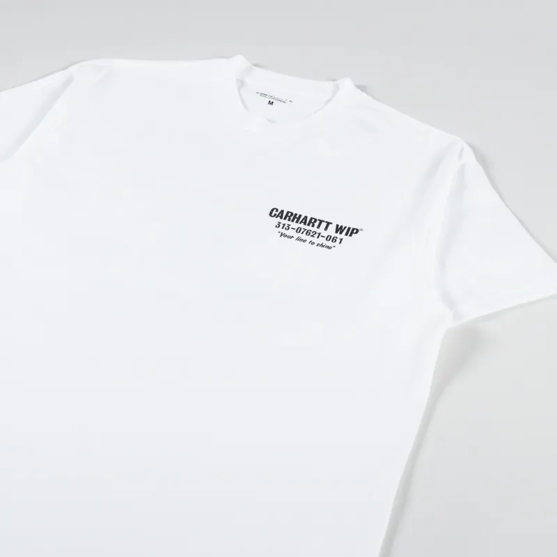 Carhartt WIP Less Troubles T Shirt White Black-3