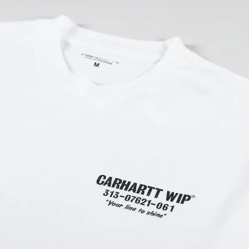 Carhartt WIP Less Troubles T Shirt White Black-5