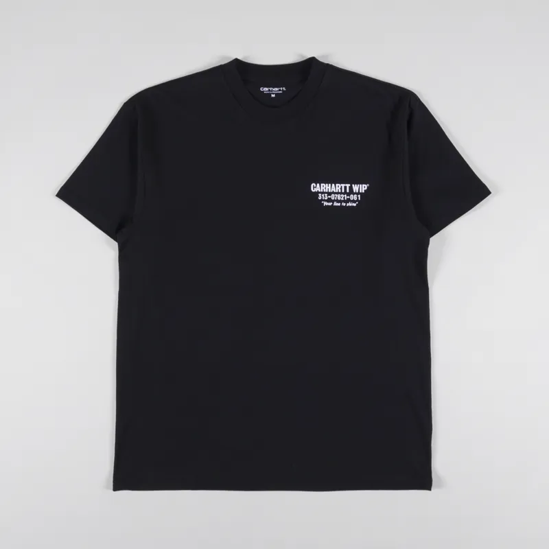 Carhartt WIP Less Troubles T Shirt Black White-1