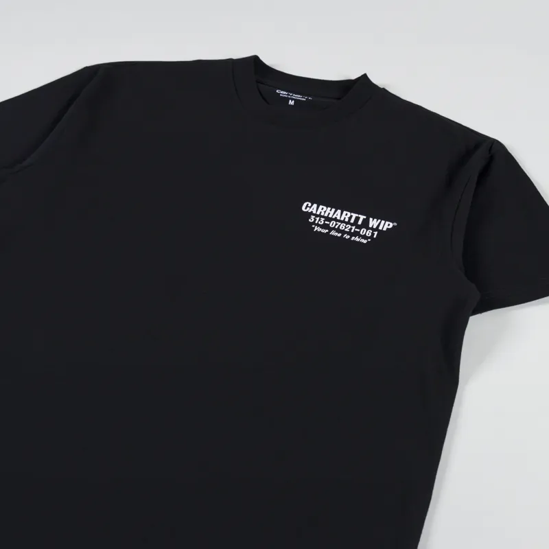 Carhartt WIP Less Troubles T Shirt Black White-3